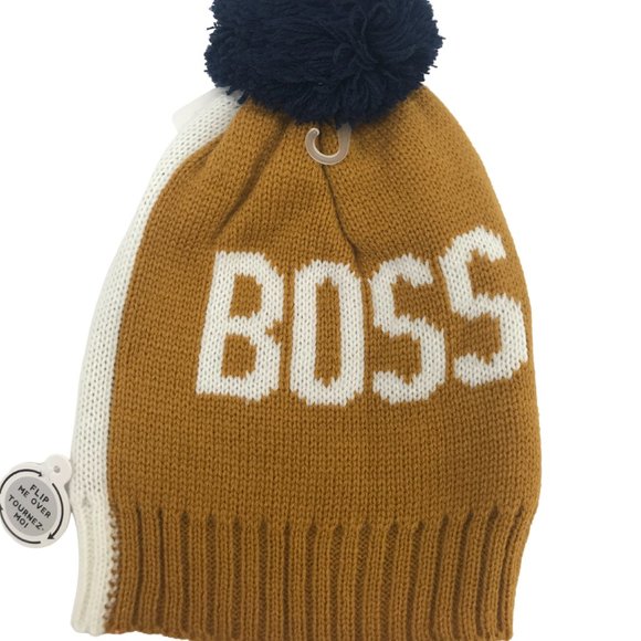 Densley & Co | Girl's Knit Winter Hat | Yellow & White | Size 7-14 - Picture 2 of 2